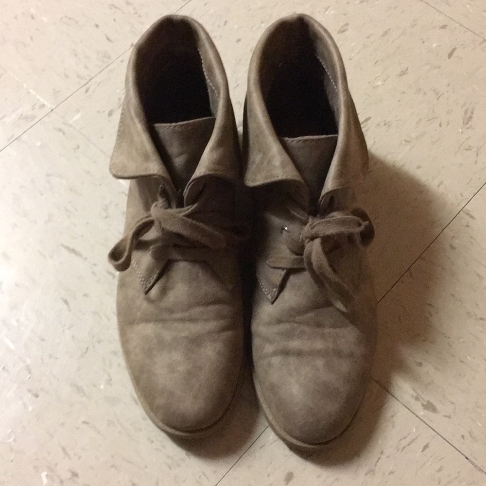 Taupe Indigo Booties